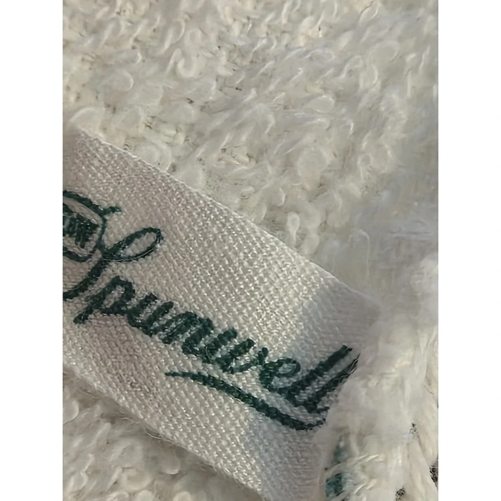 Vintage Spunwell Rose Floral Washcloth Pink Roses White Bath‎ Towel Cottagecore
